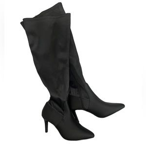 Torrid Over The Knee Black Heel Boot Size 9WW